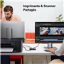 UGREEN Switch USB 3.0 Commutateur KVM Ports pour 2 PC Entrées 4 Sorties pour Clavier Souris Disque Dur Externe Imprimante Scanne