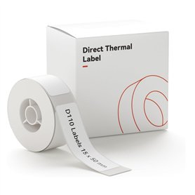 Efest Direct Thermal Label Tape for D110/D11/D101 Noir sur Blanc Autocollant Papier Thermique Ruban d'étiquettes 15 x 50 mm (0
