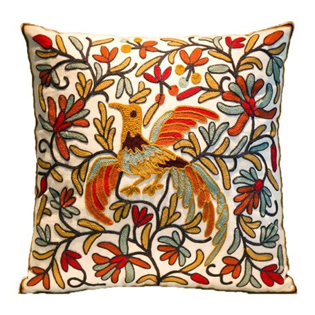 Zuodu - Housse de coussin fabriquée à la main et brodée - Motif bohème - Décoration de la maison