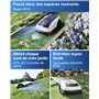 ECOVACS Goat O800 RTK Robot Tondeuse sans Fil périphérique 800 m², RTK+Vision Améliorée par Lidar, Cartographie Automatique, Pas