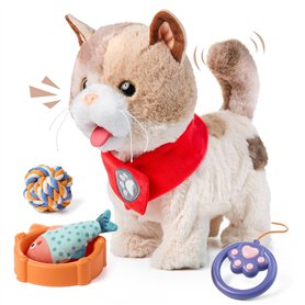 Interactif Électronique Chat en Peluche Jouet pour Enfants
