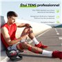 AUVON TENS electrostimulation appareil avec sac en EVA, Électrostimulateur musculaire rechargeable contre la douleur avec 24 pro