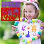 Qpout 20 pièces Modèles de Dessin en Couleur pour Enfants, Plastique Pochoir de Peinture pour Enfants Anniversaire Halloween Noë