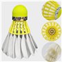 Dmantis Lot de 12 volants de badminton D513 en 1 durables Hybird en plumes de canard pour jeux d'intérieur et d'extérieur