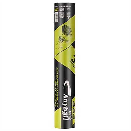 333 Anyball Lot de 12 navettes de badminton hybride 3 en 1 Speed 77