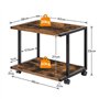 HOOBRO Support d'Imprimante, Étagère pour Imprimante de Bureau, 42 x 28 x 33 cm, avec Pieds Réglables et roulettes, pour Bureau,