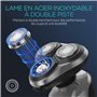 VOYOR Rasoir Electrique Homme Rechargeable 4 in 1 Tondeuse Barbe à têtes Rotatives Professionnel Tondeuse à Nez avec Brosse Visa