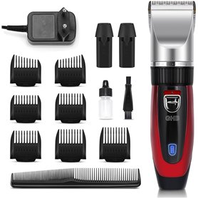 GHB Tondeuse Cheveux Hommes Tondeuses à Cheveux Professionnel Sans Fil Rechargeable avec 7 Peignes et 2 Batteries au Lithium pou
