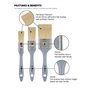 ROLLINGDOG Lot de 6 Petits pinceaux de Peinture pour Meubles, 3 pinceaux Plats et 3 pinceaux Ronds Pointus pour Peinture détaill