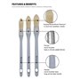ROLLINGDOG Lot de 6 Petits pinceaux de Peinture pour Meubles, 3 pinceaux Plats et 3 pinceaux Ronds Pointus pour Peinture détaill