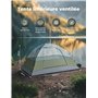 Gysrevi Tente de Camping 2-3 Personnes Camping Tente Ultra Légère Portable Tente de Dôme Facile à Installer pour Camping Randonn