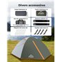 Gysrevi Tente de Camping 2-3 Personnes Camping Tente Ultra Légère Portable Tente de Dôme Facile à Installer pour Camping Randonn