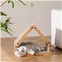 FUKUMARU Griffoir pour Chat, Design en Carton Confortable, sûr et sécurisé pour Les Chatons, respectueux de l'environnement, Sur