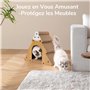 FUKUMARU Griffoir pour chat, lit en carton, griffoir vertical et horizontal, chaise longue confortable comme tunnel et canapé, s