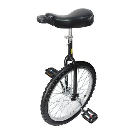 MYOYAY Monocycle 20" - Entraînement d'équilibre - Réglable en hauteur - Pour enfants et adultes - Unisexe - Avec béquille monocy