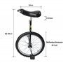MYOYAY Monocycle 20" - Entraînement d'équilibre - Réglable en hauteur - Pour enfants et adultes - Unisexe - Avec béquille monocy