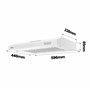 CIARRA CAW6903A Hotte Aspirante Casquette 60cm- 3 Vitesses - Filtre au Charbon NON INCLUS - Boutton Pousoir - Eclairage LED - Ev