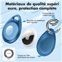 UNBREAKcable Airtag Porte Clé [Lot de 4] Étuis pour Apple AirTag [Anti-Perte & Anti-Chute & Anti-Rayures] pour Clés, Sacs, Chat,