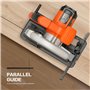 Yunirvana 1400W Scie circulaire, Scie Circulaire pour le bois, 6000 RPM, Profondeur de Coupe Max: 62 mm (90°) et 48 mm (45°), mo