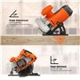 Yunirvana 1400W Scie circulaire, Scie Circulaire pour le bois, 6000 RPM, Profondeur de Coupe Max: 62 mm (90°) et 48 mm (45°), mo