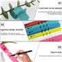 alwaiiz 600 Pièces Etiquettes en Plastique pour Plantes avec 2 Pièces Stylos à Base D'eau Noir, 2 x 21cm Suspendus Étiquettes de