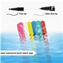 alwaiiz 600 Pièces Etiquettes en Plastique pour Plantes avec 2 Pièces Stylos à Base D'eau Noir, 2 x 21cm Suspendus Étiquettes de