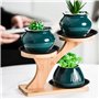 Plastique Dessous de Pot de Fleur avce 24 Pièces Étiquettes pour Plantes