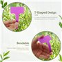 alwaiiz 20 Pièces Soucoupe Pot Fleur Rond, Plastique Dessous de Pot de Fleur avce 24 Pièces Étiquettes pour Plantes, Coupelle po
