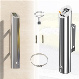 Nisorpa Cendrier mural vertical en acier inoxydable de 48 cm - Poubelle d'extérieur de 1