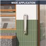 Nisorpa Cendrier mural vertical en acier inoxydable de 48 cm - Poubelle d'extérieur de 1,8 l avec clé - Cendrier sur pied pour c