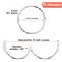 Xinzistar 20pcs Anneaux de Rideaux, 50mm Cercle Metal Anneaux en Métal Anneaux Ouvrables pour Rideaux Salle de Bain Scrapbooking