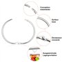 Xinzistar 20pcs Anneaux de Rideaux, 50mm Cercle Metal Anneaux en Métal Anneaux Ouvrables pour Rideaux Salle de Bain Scrapbooking