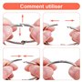Xinzistar 20pcs Anneaux de Rideaux, 50mm Cercle Metal Anneaux en Métal Anneaux Ouvrables pour Rideaux Salle de Bain Scrapbooking