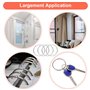 Xinzistar 20pcs Anneaux de Rideaux, 50mm Cercle Metal Anneaux en Métal Anneaux Ouvrables pour Rideaux Salle de Bain Scrapbooking