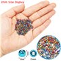 Bala&Fillic 12/0 perles de rocaille de pour la fabrication de boucles d'oreilles, 24 couleurs 14400 pièces dans une boîte de min