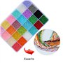 Bala&Fillic Taille Uniforme 2mm Perles de Rocailles Total 24000pcs dans la Boîte Petites Perles de Rocailles 12/0 Perles de Verr