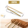 LUTER 20 Pièces 16cm Pinces en Bambou Jetables Ustensiles de Cuisine Pinces à Pain Pinces à Pain Naturel pour La Cuisine Le Pain