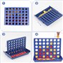 DERAYEE Puissance 4 - Jeux de Voyage et de Poche - Jeu Portable Amusant pour 2 Joueurs à Partir de 6 Ans(Bleu)