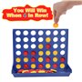 DERAYEE Puissance 4 - Jeux de Voyage et de Poche - Jeu Portable Amusant pour 2 Joueurs à Partir de 6 Ans(Bleu)