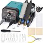 YIHUA 939-III Kit d'outils de pyrogravure Station de pyrogravure bois avec 2 stylos de pyrogravure (type fil-pointe) avec 20 emb
