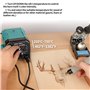 YIHUA 939-III Kit d'outils de pyrogravure Station de pyrogravure bois avec 2 stylos de pyrogravure (type fil-pointe) avec 20 emb