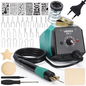 YIHUA 939-V Kit de Pyrograveur sur Bois avec 23 Pointes en Fil