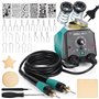 YIHUA 939-VI Kit de Pyrograveur sur Bois à Deux Stylos avec 23 Pointes en Fil de Formes Variées Stylo de Pyrogravure Détachable