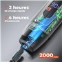 ELEHOT-Store Tondeuse à Cheveux 2000mAh Batterie, Tête en Titane et Lame en Céramique Tondeuse Barbe, IPX6 Kit Tondeuse Dégradé 