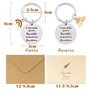 GEBETTER Porte Clé Espagnol Carte Vœux Enveloppe A veces olvidas que eres Increíble así que este es tu Recordatorio en Acier Ino