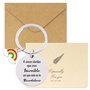 GEBETTER Porte Clé Espagnol Carte Vœux Enveloppe A veces olvidas que eres Increíble así que este es tu Recordatorio en Acier Ino