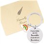 GEBETTER Porte Clé Espagnol Carte Vœux Enveloppe A veces olvidas que eres Increíble así que este es tu Recordatorio en Acier Ino