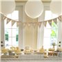 Banderole “Mon BAPTÊME” Bannière Toile de Jute Fanion Drapeau Triangle Banner Décoration Suspendre pour Baptême Garçon Fille