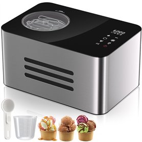 Vpcok Direct Machine à crème glacée 2 L avec compresseur 150 W Auto-réfrigérante