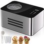 Vpcok Direct Machine à crème glacée 2 L avec compresseur 150 W Auto-réfrigérante